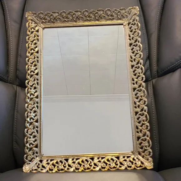 filigree | Other | Vintage Gold Mirror For Dresser Or Vanity Ornate Filigree Perfume Tray | Poshmark filigree | Other | Vintage Gold Mirror For Dresser Or Vanity Ornate Filigree Perfume Tray | Poshmark